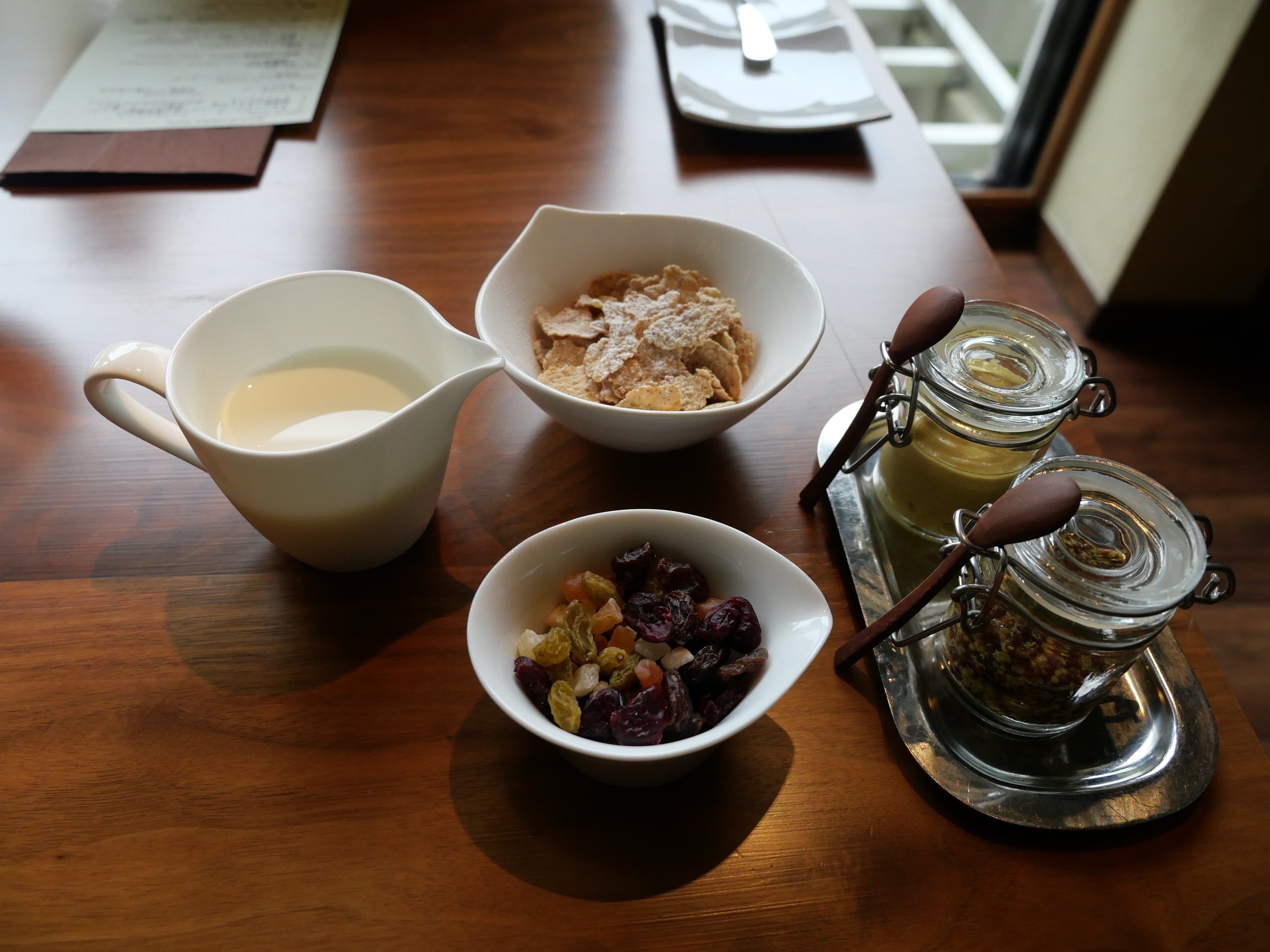 The first course of breakfast.