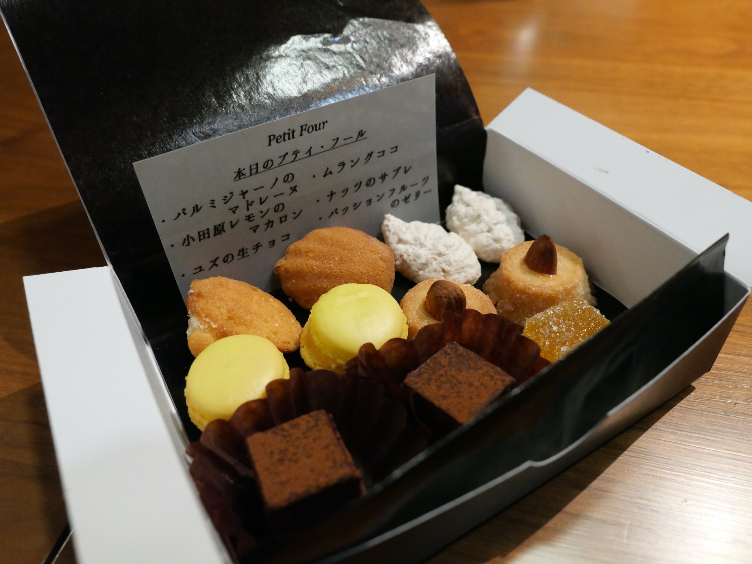 House-made petits fours.