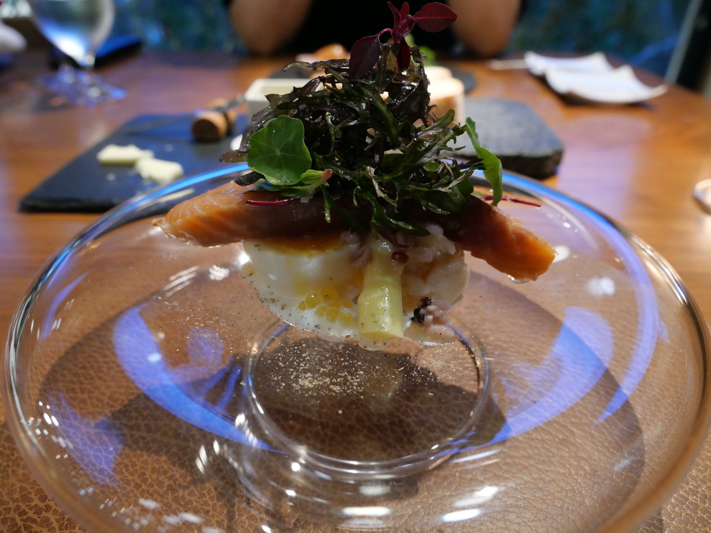 Mount Fuji smoked salmon, niçoise-style.