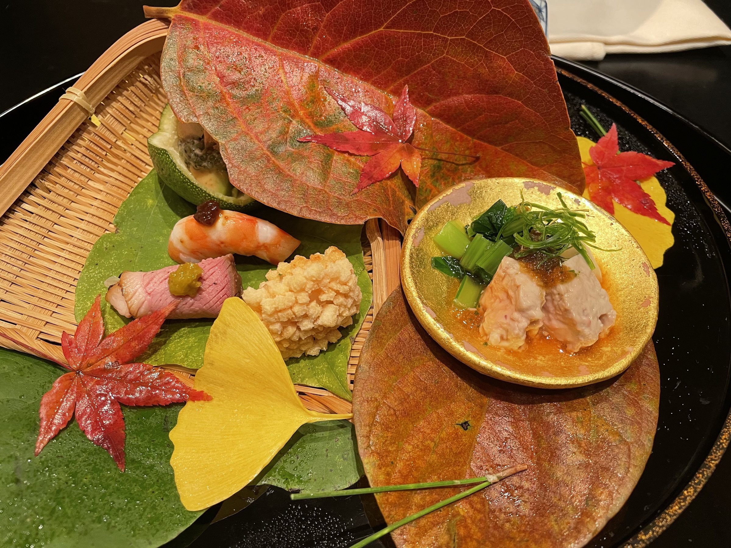 The seasonal platter, dressed in the colors of autumn.
