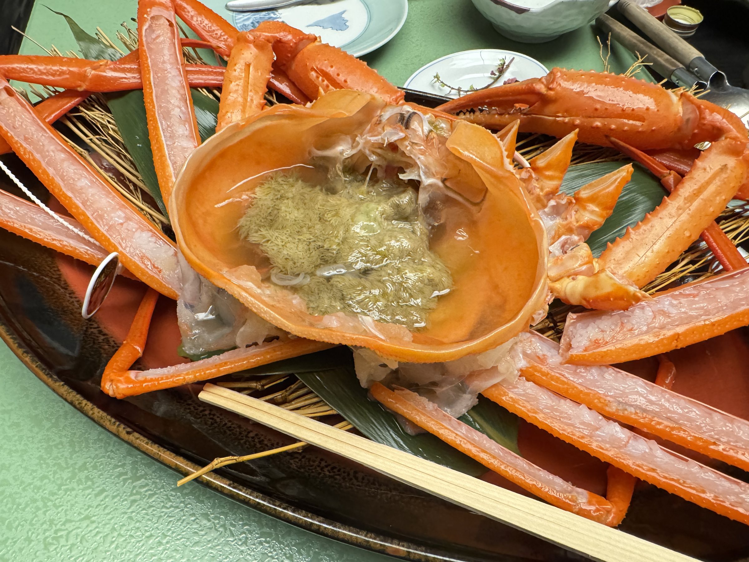 The red snow crab, close up.
