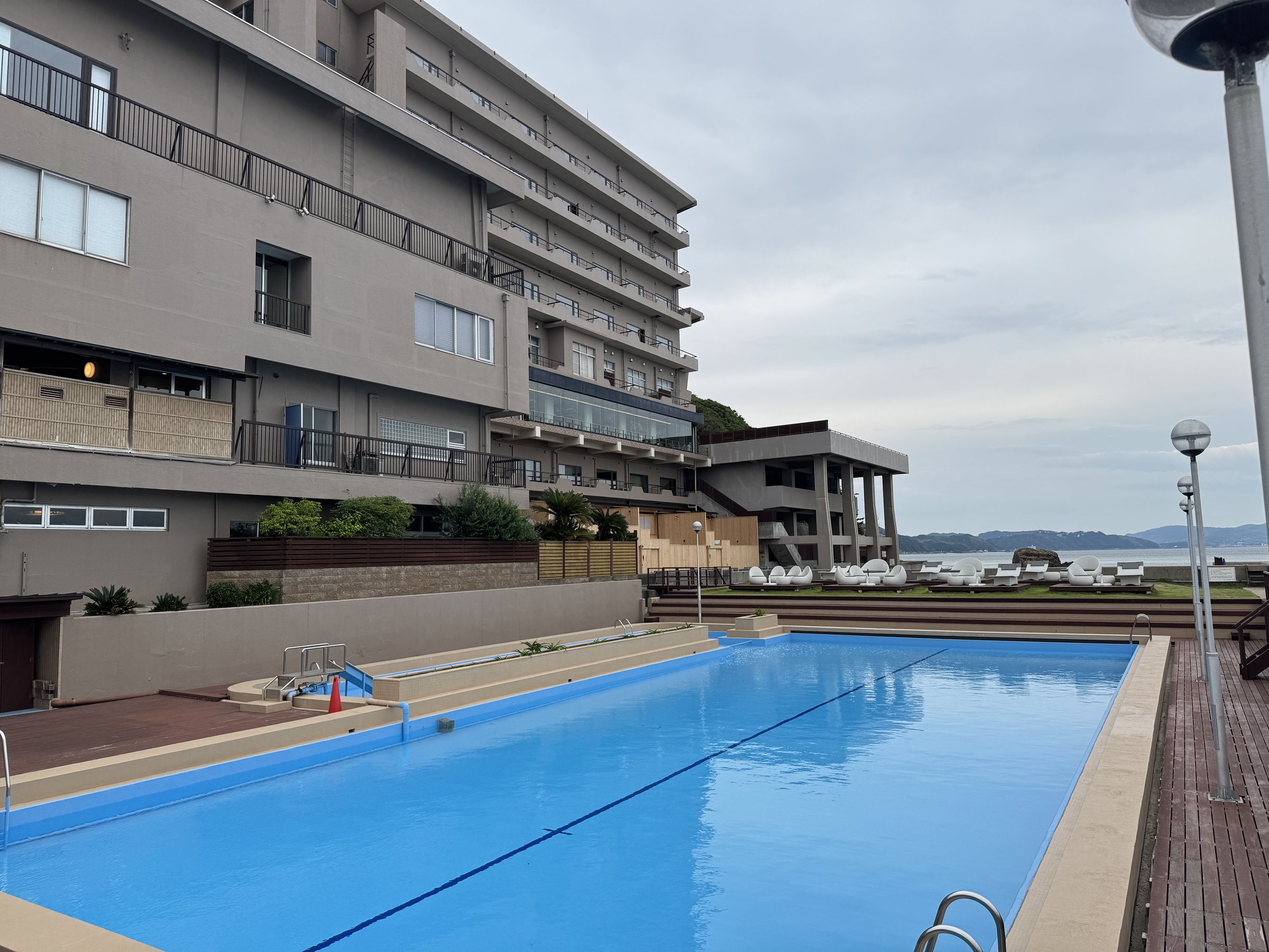 The pool, beside the sea wall.