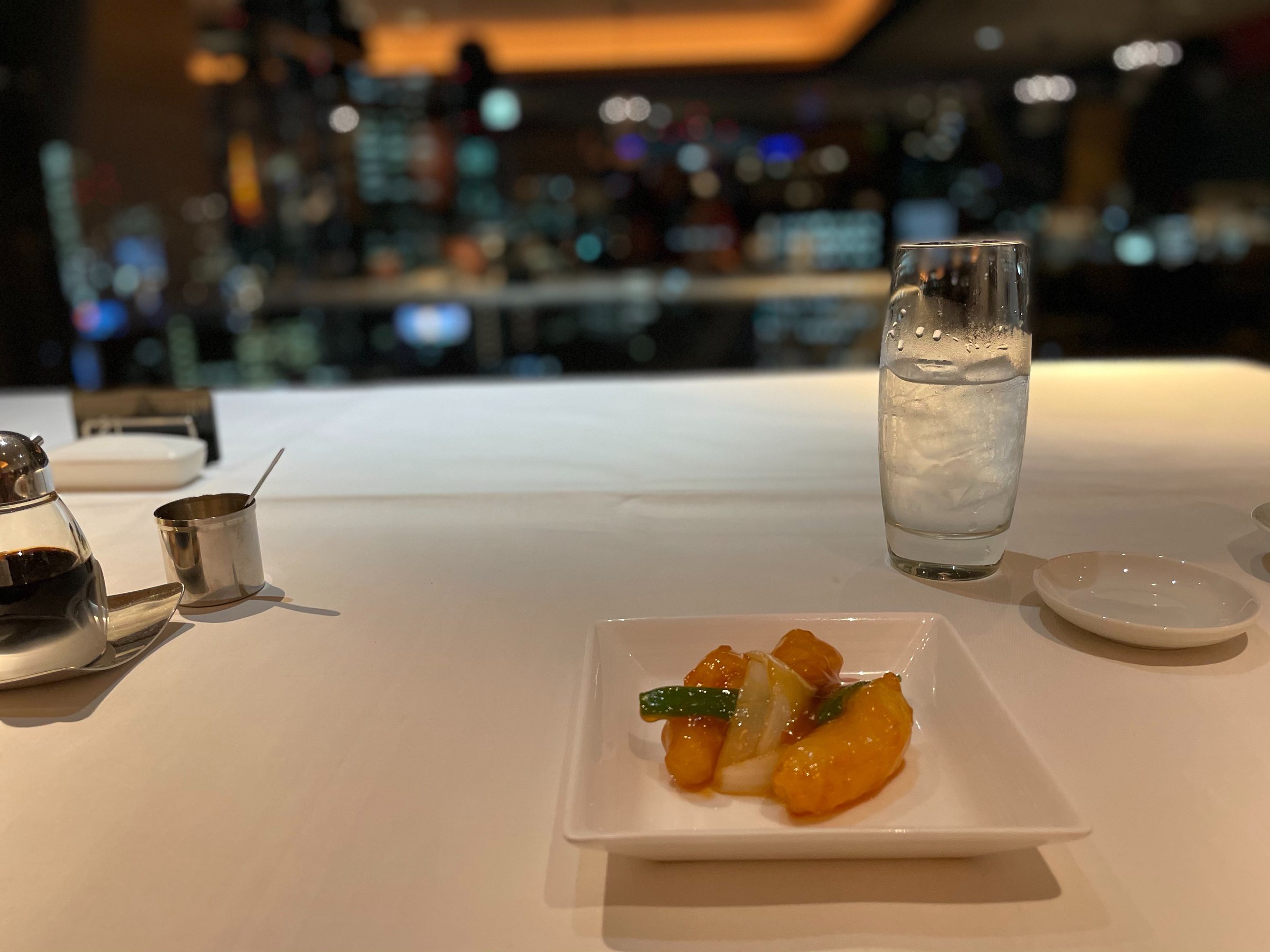 Fried white fish in a glossy sweet-and-sour sauce.