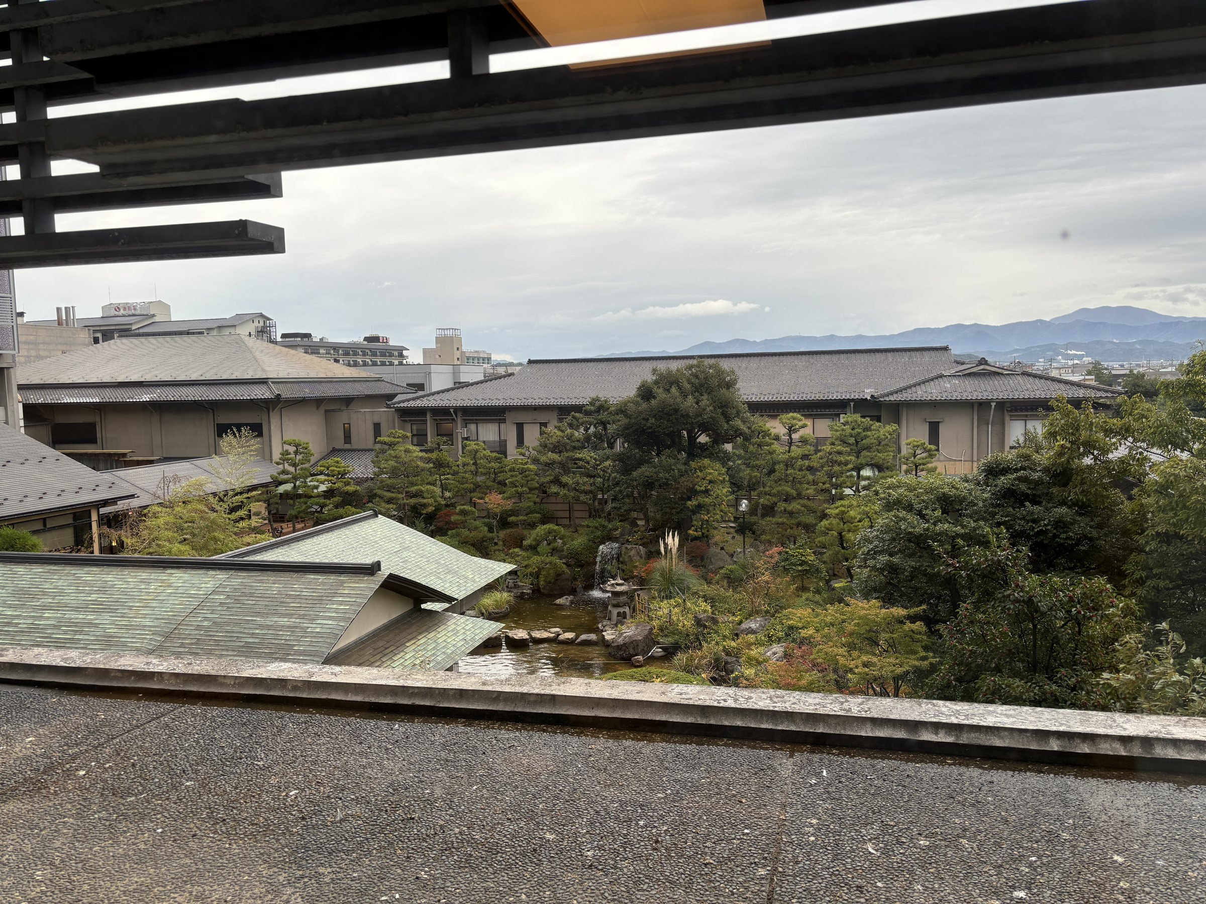 The view of the large inner garden from our room.