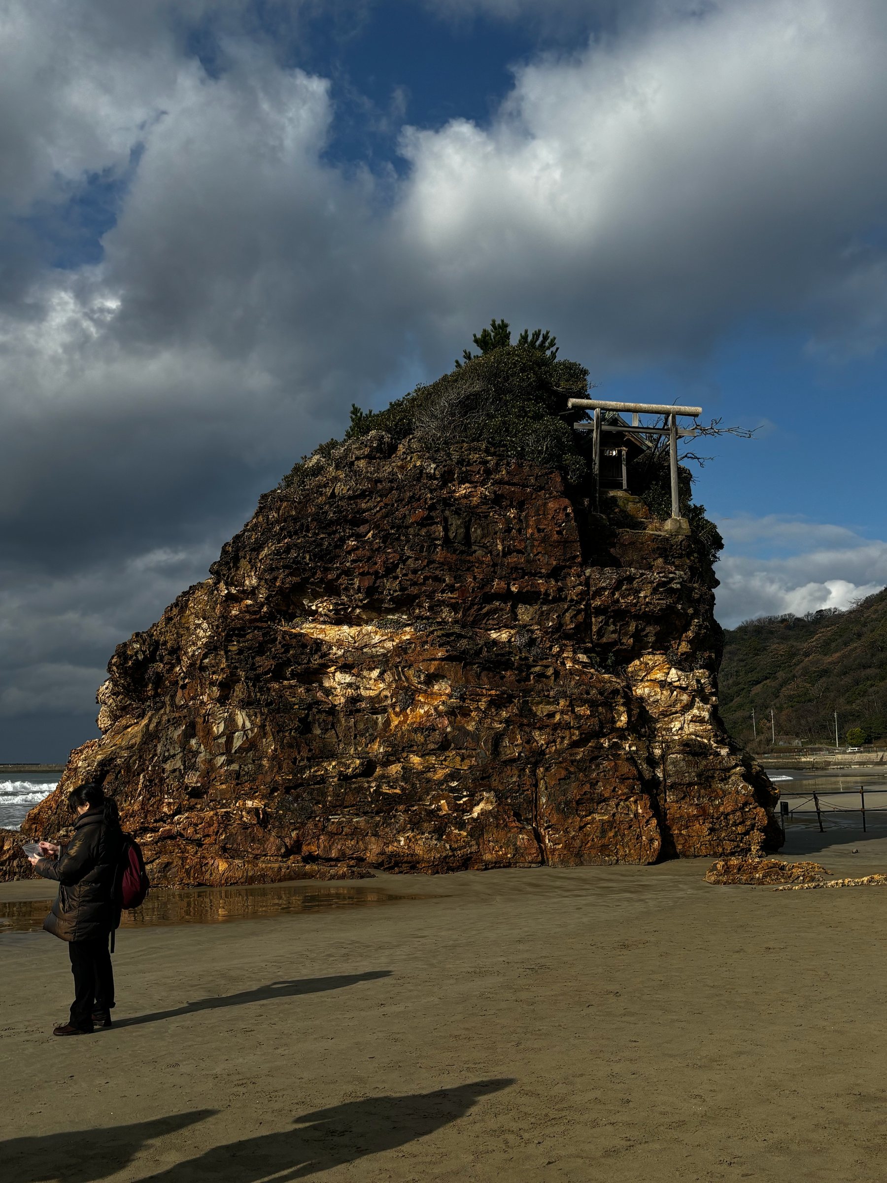 Benten-jima, with a small shrine on its summit.