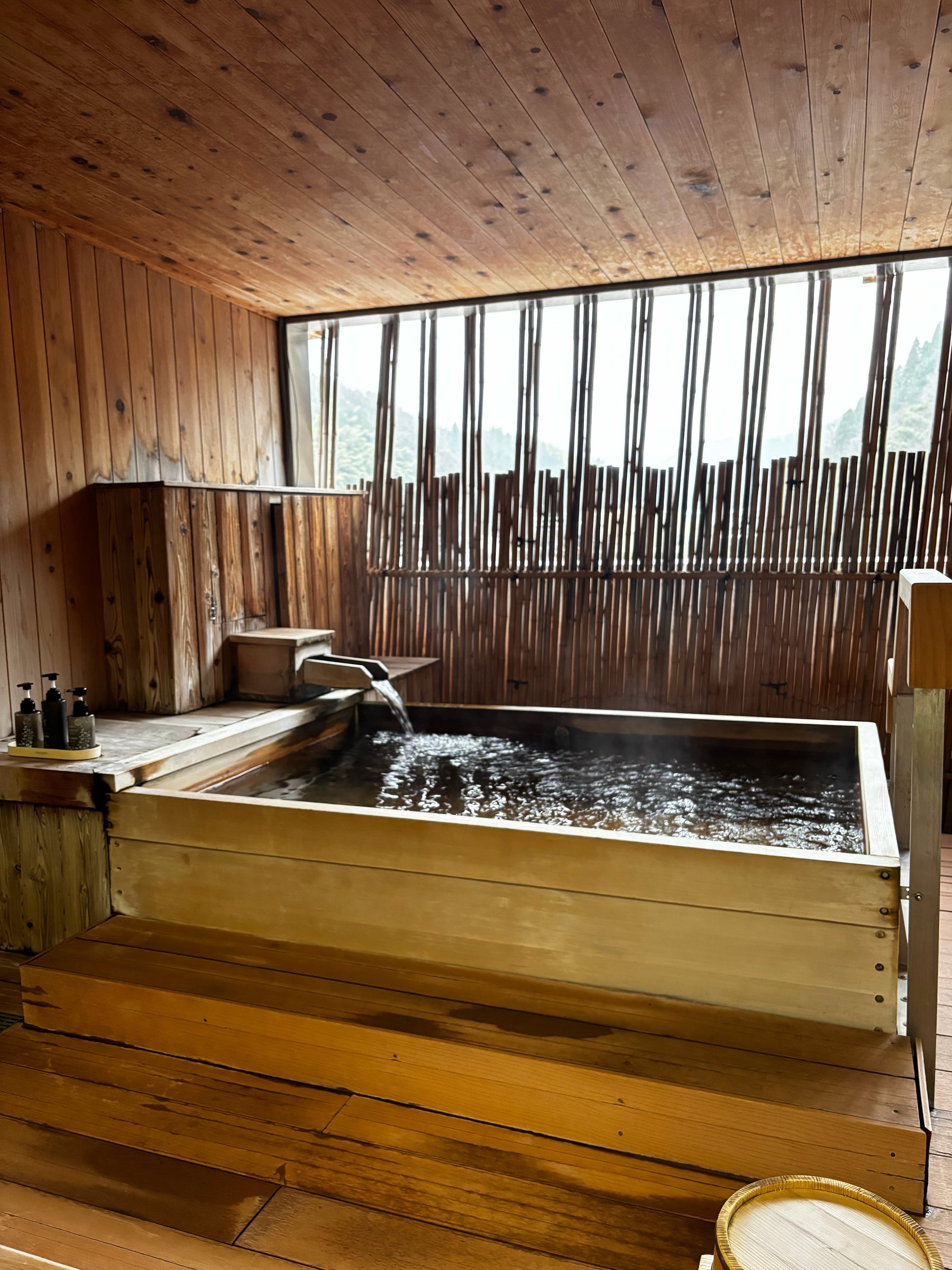 The private open-air bath, a second view.